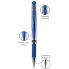 uni-ball – Stylo à impact gel Signo – 1,0 mm – bleu métallique-Les stylos Signo Gel Impact ajoutent une touche d’élégance aux carnets de notes, aux agendas personnels et à la fabrication de cartes