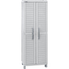 Dura Housewares - Armoire III utilitaire avec étagères - 25,6 L x 17,7 P x 74,4 H po - Gris-Fabriqué à 100 % en résine 