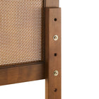 Modway - Sirocco Rotin et bois Lit de plateforme King, Noyer-Capacité de poids : 794 lb.