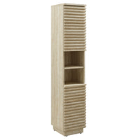 Modway - Render Tall Narrow Faux travertin Armoire de rangement pour linge in Travertin-Grande armoire de rangement