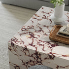 Modway - Valen Intérieur - Terrasse extérieure Béton voûté Table basse - Marbre rouge-Arrivée entièrement assemblée