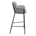 Zuo - Bremor Tabouret de bar - Gris ardoise-Dimensions: 21,9 po L x 24,4 po L x 40,2 po H