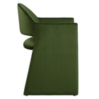 Modway - Talia Performance Velvet Fauteuil à manger - Vert mousse-Goupilles de pied protégeant le plancher