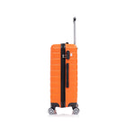 Swiss Traveller - Roxen Hardshell 3 pièces Ensemble de bagages roues à spinner à 360 degrés - Orange brûlé-Double Glide Tech Wheels : 4 roues multidirectionnelles à roulis doux pour une manœuvre sans effort dans les aéroports et les rues de la ville