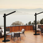 Backyard Lifestyles - Chauffe patio électrique 1500 W avec bras pivotant, noir-Interrupteur bascule