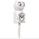 Kit-Cat Klock - Horloge murale vintage coccinelle avec perles - Blanche-Mouvement à quartz fonctionnant sur piles offrant un chronométrage fiable et précis pour une utilisation quotidienne