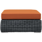 Modway - Summon Terrasse extérieure Ottoman de la place Sunbrella in Toile toscane-Cadre en aluminium revêtu de poudre