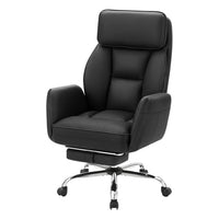 Monarch Specialties - 7275 Chaise de Bureau Ergonomique Aspect Cuir - Noir-Rafraîchissez votre espace de travail avec cette chaise de bureau à dossier haut, dotée d'une silhouette ergonomique à dossier haut avec rembourrage en mousse pour une assise confortable