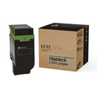 Ecotone Lexmark 75M10C0 Cartouche de toner remanufacturée - Rendement standard - Cyan-Le rendement standard est idéal pour les besoins d'impression quotidiens
