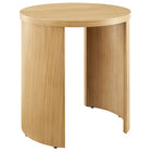 Modway - Aspect Bois rond Table d’appoint - Chêne-Table d’appoint ronde petite
