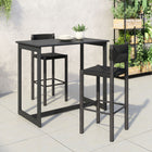 Zuo - Iska Tabouret de bar - Noir - Ensemble de 2-Aucun assemblage requis