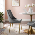Modway - Viscount Accent moderne Performance Velvet Chaise à manger - Gris-Rembourrage en velours polyester Performance