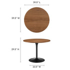 Modway - Pursuit 40 po Table à manger, Noir noyer-Plateau en MDF