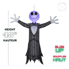 GEMMY - Jack Skellington gonflable à suspendre pour Halloween avec lumières clignotantes - 122 cm-Pour usage intérieur et extérieur