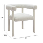 Zuo - Sunbath Chaise de salle à manger - Blanc - Ensemble de 2-6