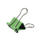 JAM Paper - Pinces à reliure colourées - petites - 19 mm (3/4 po) - vertes - paquet de 25-Taille : 19 mm (0,75 pouce) | Reprennent facilement leur forme une fois retirés