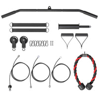 Soozier - Système De Poulie À Câble Pour Tirage Lat - Curl Biceps - Rouge-Comprend plusieurs accessoires pour divers exercices, permettant un entraînement complet du corps à domicile  
