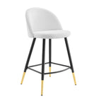 Modway - Cordial Tissu Tabourets de comptoir - Blanc - Ensemble de 2-Assemblée requise