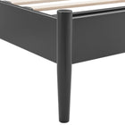 Modway - Adair Fuseau Métal Lit de plateforme complet, Charbon de bois-Capacité de poids : 400 lb.