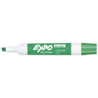 Expo - Marqueurs à effacement sec à faible odeur − Pointe biseautée − Vert − Paquet de 12-L'encre à contraste élevé de couleur vert foncé se fait remarquer sur tout type de matériau