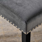 Modway - Parcel Performance Velvet Fauteuils d’accompagnement à manger Ensemble de 2 - Charbon de bois-Rembourrage en mousse dense