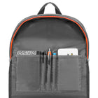 Vangoddy - Sac à dos de voyage léger et décontracté pour ordinateur portable 15 pouces - Gris/Orange-Nylon résistant conçu pour un usage quotidien