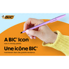 BIC - Cristal Pastel stylos-bille - 1,0 mm, encre noir, paquet de 8-6