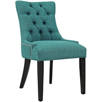 Modway - Regent Touffe Tissu Chaise à manger - Sarcelle-Chaise de salle à manger à touffes