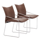 Zuo - Pola Chaise de salle à manger - Brun - Ensemble de 2-Assemblage requis