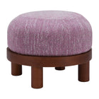 Zuo - Gome Pouf Wisteria - Violet-Bois d’hévéa peint avec finition élégante et durable