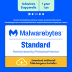 Malwarebytes Standard Premium Security Bilingue - 5 appareils - Abonnement d'un an [Téléchargement]-Une adresse e-mail valide doit être fournie lors du paiement