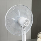 HOMCOM - Ventilateur sur pied 51 po H avec tête inclinée et minuterie pour chambre - blanc-Panneau de contrôle pour marche/arrêt, vitesse, oscillation, minuterie 