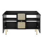 Modway - Chaucer 48" Armoire de toilette de salle de bain (lavabo non inclus) - Noir-Assemblée requise