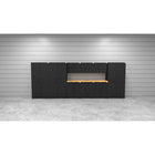 Cat - Ensemble d’armoires de rangement de garage entièrement soudées incluant 3 casiers, 3 armoires murales, 1 armoire de base, 2 armoires à outils et un plan de travail de 84 po-Fini industriel en poudre : résiste aux égratignures, à la rouille, à l’huile et aux solvants courants en atelier