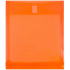 Jam Paper - Plastic Enveloppes avec fermeture VELCRO - 1" Extension - Lettre - 9 3/4" x 11 3/4" - Orange - 12 Paquet (118V1OR)-Enveloppes extensibles orange format lettre, à ouverture latérale et fermeture velcro