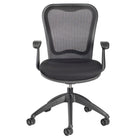 Nightingale - MXO Chaise de conférence à dossier moyen - Noir-Le tissage à motif ABLEX translucide et le dos en maille réactive créent une forme profilée qui offre automatiquement un soutien parfait à tous les utilisateurs