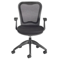 Nightingale - MXO Chaise de conférence à dossier moyen - Noir-Le tissage à motif ABLEX translucide et le dos en maille réactive créent une forme profilée qui offre automatiquement un soutien parfait à tous les utilisateurs