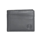 Club Rochelier - Portefeuille mince pour homme avec poche zippée - Gris anthracite-Conception à deux volets