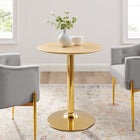 Modway - Verne 28 po Table à manger, Or Naturel-Plateau en MDF
