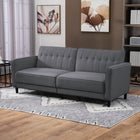 HOMCOM - Canapé-lit moderne convertible - gris charbon-Le système de ressorts ensachés offre une assise plus souple et rebondissante 