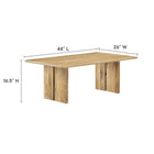 Modway - Amistad Bois Table basse - Chêne-Construction en bois massif de manguier