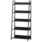 HOMCOM - Bibliothèque de rangement moderne avec étagères larges à 5 niveaux - noir-Construction à 5 niveaux pour un rangement optionnel avec beaucoup d'espace 