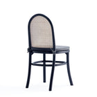 Manhattan Comfort - Lot de 4 chaises de salle à manger Paragon 17,52 po style industriel chic, rembourrées, noir et gris-Dossier haut rond unique pour le style et le confort