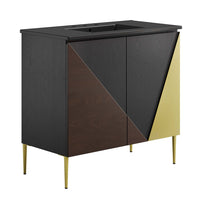 Modway - Alchemist 36" Vanette de salle de bain - Noir noir-Vanité de salle de bain moderne