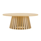 Manhattan Comfort - Table basse moderne Layla 90 cm, chêne naturel-Table basse moderne pour salon