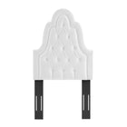 Modway - Augustine Touffe Performance Velvet Tête de lit jumelée, Blanc-Tissu résistant aux taches durable