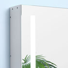 Kleankin - Armoire à pharmacie à éclairage DEL avec miroir tactile intelligent - blanc-Luminosité réglable, commutable par toucher, avec fonction mémoire 