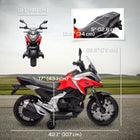 Qaba - Moto électrique Honda sous licence 12V avec phares et musique - rouge-Livrée avec deux petites roues d'entraînement, renforçant la sécurité pour les débutants 