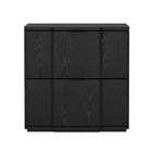 Manhattan Comfort - Table de nuit Clive 22" style mid-century moderne à 2 tiroirs - Noir-Table de nuit aux lignes épurées fabriquée en bois manufacturé avec des accents métalliques pour un look de chambre moderne et raffiné