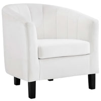 Modway - Prospect Chenal Touffé Performance Velvet Fauteuil - Blanc-Fauteuil moderne à dossier de baril